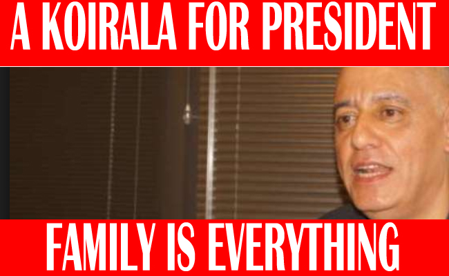 United Koirala family to fight for Nepali Congress Presidency