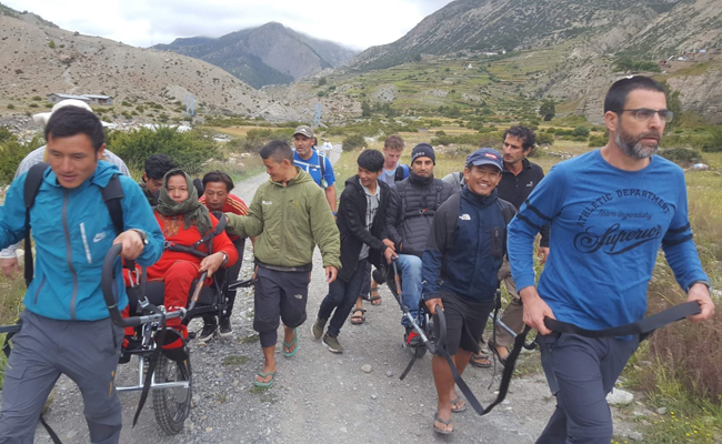 Differently abled people from Nepal and Israel share trekking stories