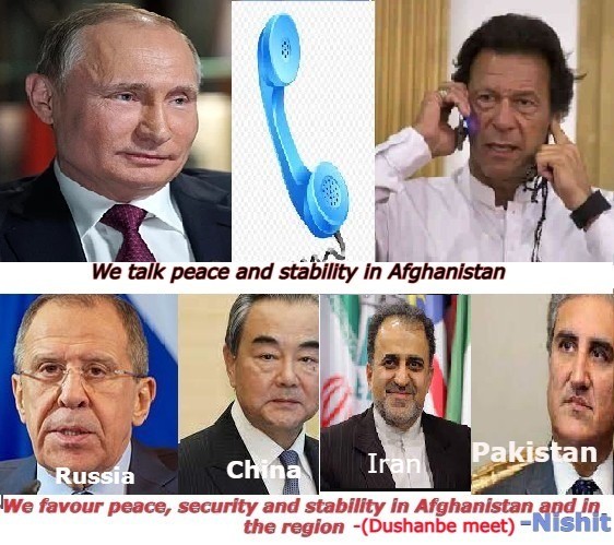 Putin and Khan talk; China, Russia, Iran and Pakistan favor inclusive government in Afghanistan